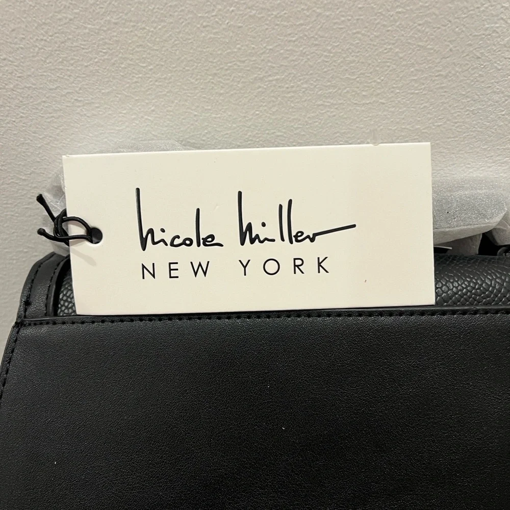 Nicole Miller NY Black Mini Clutch W/ Shoulder Strap NWT - Picture 4 of 14